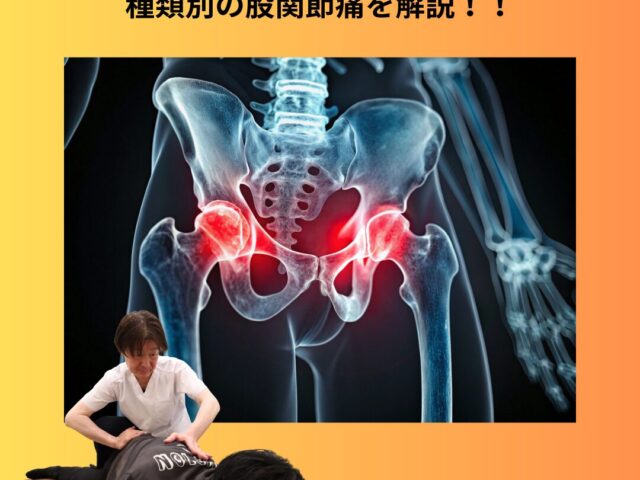 その股関節の痛みの原因解決しませんか？種類別の股関節痛を解説！！